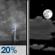 Monday Night: Slight Chance Showers And Thunderstorms then Partly Cloudy